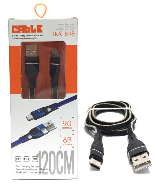 6A USB to Type C Data & Charging Cable 1.2m